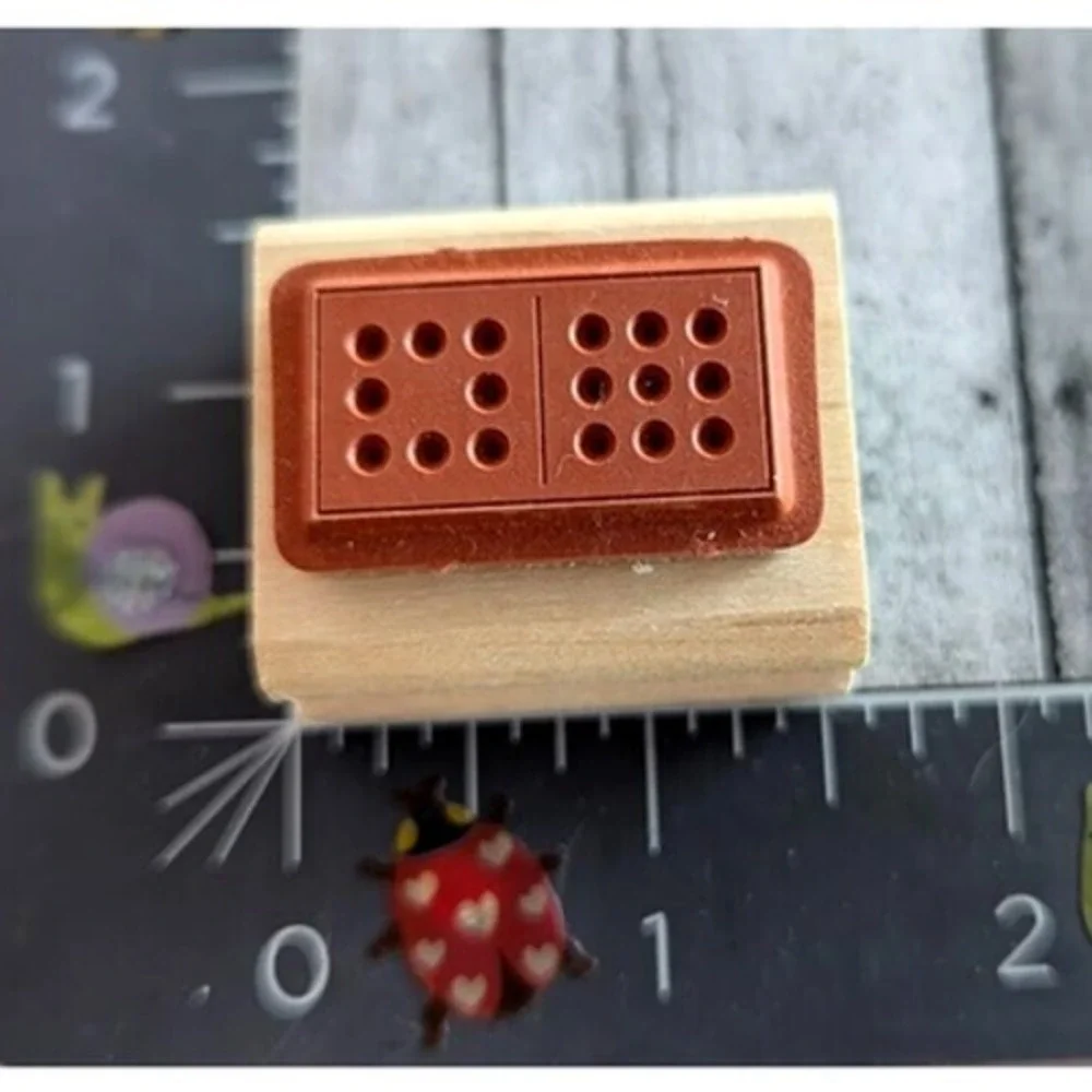 Stampin' Up! Domino Game Piece Rubber Stamp Wood #B98